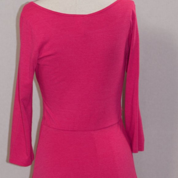 Pink Cotton Long Sleeve Dress - Picture 8 of 12